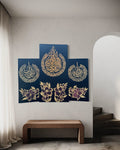 Luxury Islamic Wall Art Set – Ayatul Kursi, Al-Falaq & An-Nas (3-Piece Large Canvas, Pre-Order)
