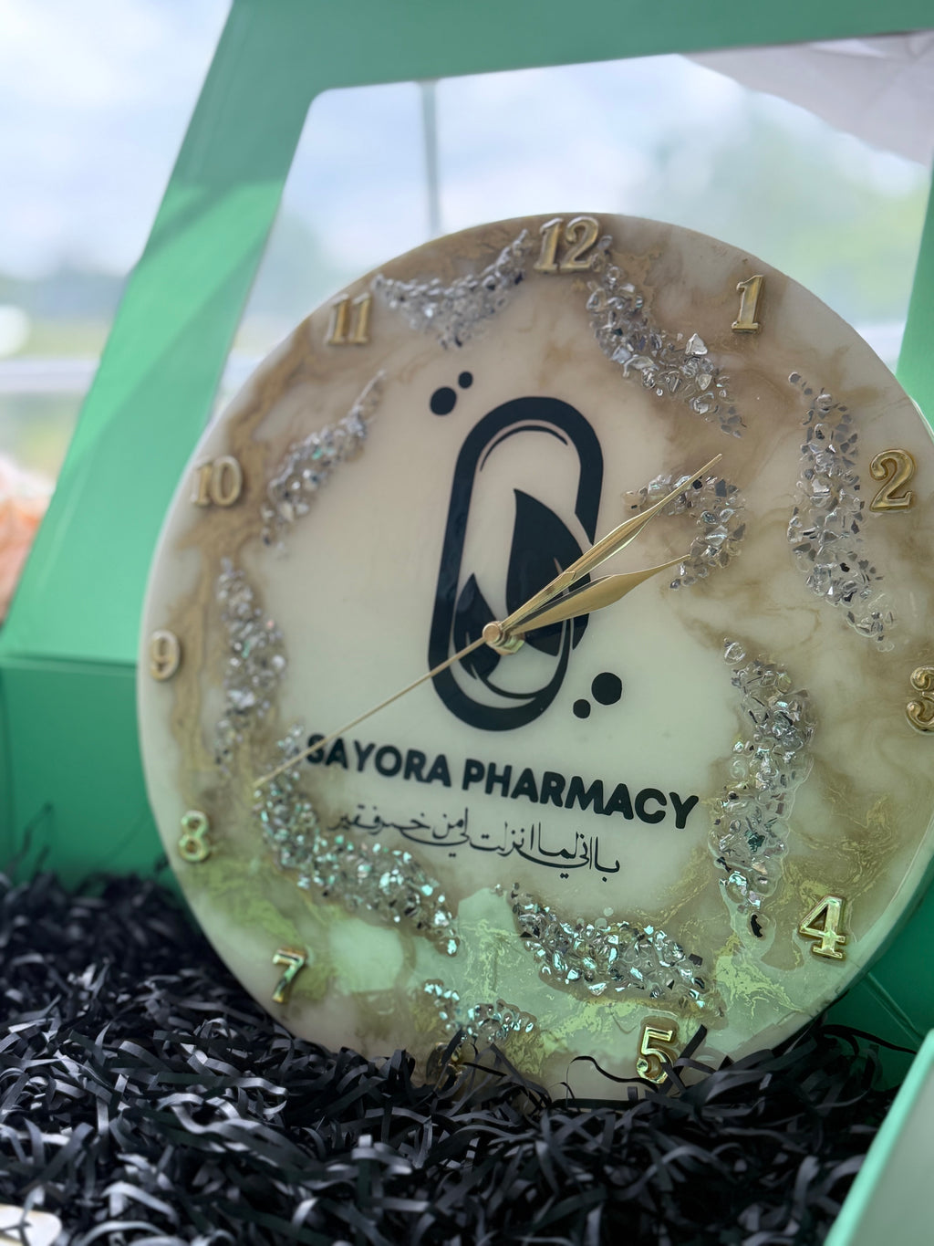 Luxury Custom Name Wall Clock – Resin Art